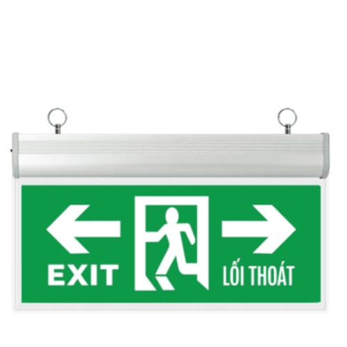 Đèn Exit chỉ hướng 2 mặt trái phải