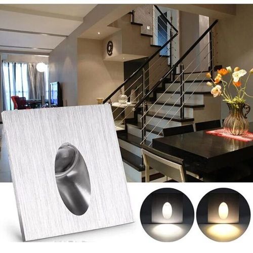 Đèn LED chân cầu thang vuông cao cấp 3W [CT-GR-S06V]