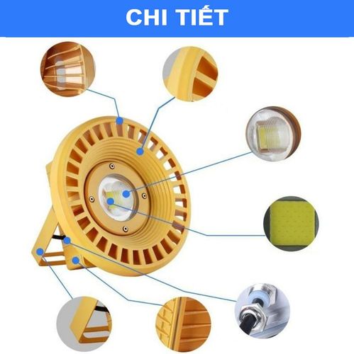 Đèn LED chống cháy nổ 50W màu vàng [CN-GR-S9]