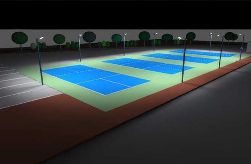 bố trí đèn sân pickleball