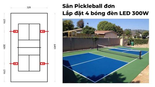 Lưu ý khi lắp đặt cột đèn chiếu sáng sân pickleball