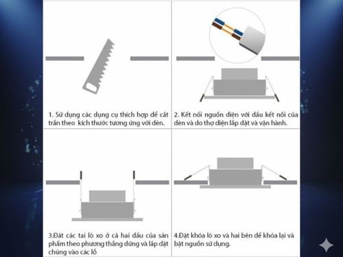 Hướng dẫn lắp đặt đèn LED âm trần