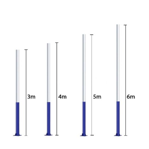 Trụ đèn năng lượng mặt trời mạ kẽm sơn epoxy [TRU-GC02] 3m/4m/5m/6m Rạng Đông mã TRU-GC02