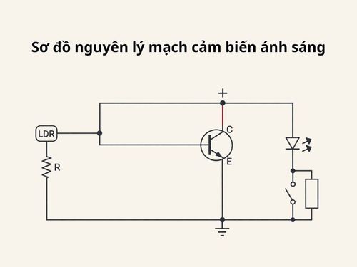 Sơ đồ nguyên lý mạch chi tiết của cảm biến ánh sáng