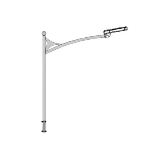 Cần đèn đơn Ø60 mã CD08-60
