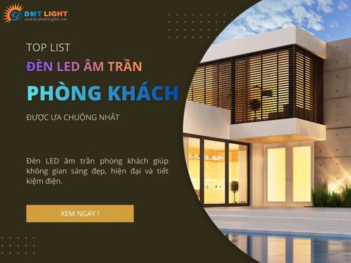 đèn âm trần phòng khách