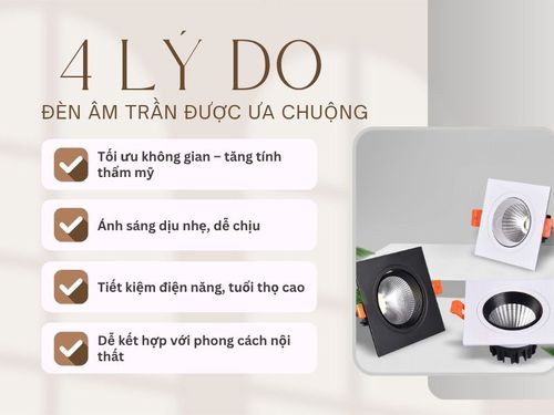 đèn led âm trần phòng ngủ