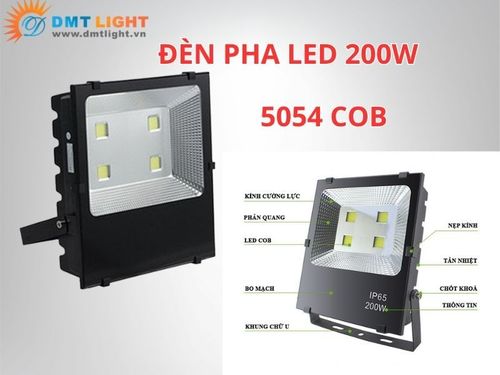 đèn led pha 200w ngoài trời
