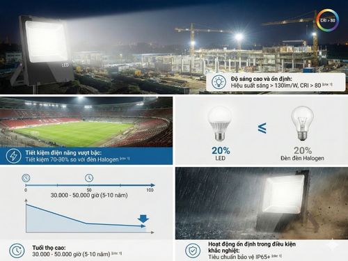 Lý do nên chọn đèn pha LED 220V&nbsp;