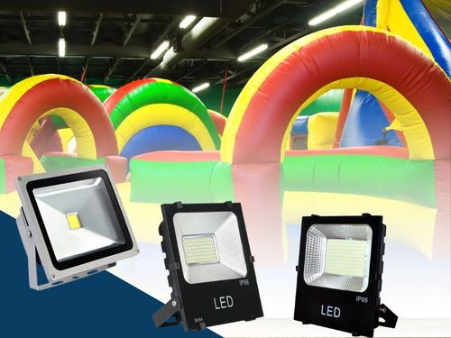 Lắp đặt đèn pha 80W tại khu vui chơi nhỏ