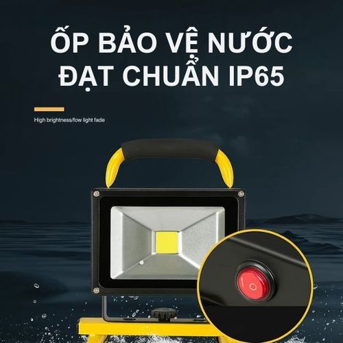 đèn pha led tích điện chống nước