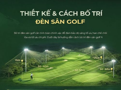 Thiết kế và cách bố trí đèn sân golf